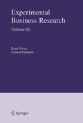 Cover: Experimental Business Research - Springer