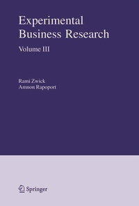 Enlarge image Cover: Experimental Business Research - Springer