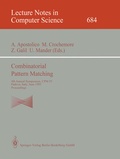 Cover: Combinatorial Pattern Matching - Springer