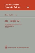 Cover: Ada-Europe '93 - Springer