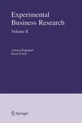 Cover: Experimental Business Research - Springer