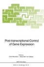 Cover: Post-transcriptional Control of Gene Expression - Springer