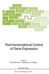 Enlarge image Cover: Post-transcriptional Control of Gene Expression - Springer
