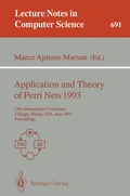 Cover: Application and Theory of Petri Nets 1993 - Springer
