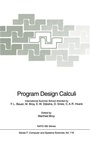 Cover: Program Design Calculi - Springer