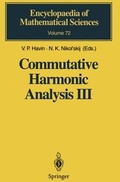 Cover: Commutative Harmonic Analysis III - Springer
