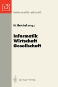 Cover: Informatik - Wirtschaft - Gesellschaft - Springer