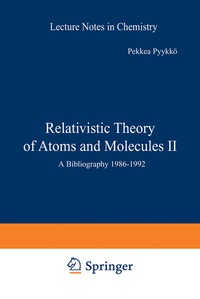 Abbildung von: Relativistic Theory of Atoms and Molecules II - Springer