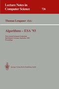 Cover: Algorithms - ESA '93 - Springer
