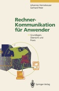 Cover: Rechner-Kommunikation f&uuml;r Anwender - Springer