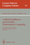Cover: Artificial Intelligence and Symbolic Mathematical Computing - Springer