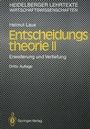 Cover: Entscheidungs-theorie II - Springer