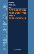 Cover: Optimization and Control with Applications - Springer