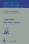 Cover: Algorithmic Learning Theory - ALT '92 - Springer