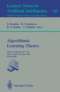Enlarge image Cover: Algorithmic Learning Theory - ALT '92 - Springer