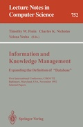 Cover: Information and Knowledge Management: Expanding the Definition of "Database" - Springer