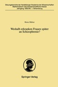 Cover: Weshalb erkranken Frauen sp&auml;ter an Schizophrenie? - Springer