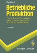 Cover: Betriebliche Produktion - Springer