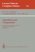 Cover: Algorithms and Computation - Springer