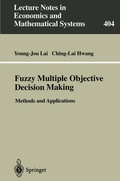 Cover: Fuzzy Multiple Objective Decision Making - Springer