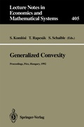 Cover: Generalized Convexity - Springer