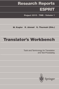 Enlarge image Cover: Translator's Workbench - Springer