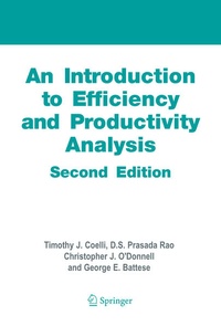 Enlarge image Cover: An Introduction to Efficiency and Productivity Analysis - Springer