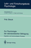 Cover: Zur Psychologie der standardisierten Befragung - Springer