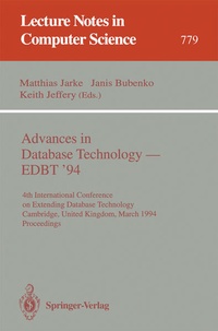 Enlarge image Cover: Advances in Database Technology - EDBT '94 - Springer