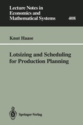 Cover: Lotsizing and Scheduling for Production Planning - Springer