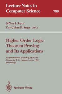 Enlarge image Cover: Higher Order Logic Theorem Proving and Its Applications - Springer