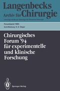 Cover: 111. Kongre&szlig; der Deutschen Gesellschaft f&uuml;r Chirurgie M&uuml;nchen, 5.-9. April 1994 - Springer