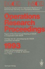 Cover: Operations Research Proceedings 1993 - Springer