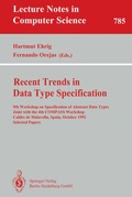 Cover: Recent Trends in Data Type Specification - Springer