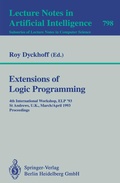 Cover: Extensions of Logic Programming - Springer
