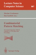 Cover: Combinatorial Pattern Matching - Springer