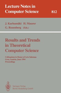 Enlarge image Cover: Results and Trends in Theoretical Computer Science - Springer