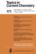 Cover: Electronic and Vibronic Spectra of Transition Metal Complexes I - Springer