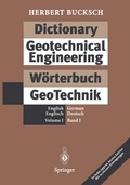 Cover: Dictionary Geotechnical Engineering / W&ouml;rterbuch GeoTechnik - Springer