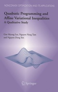 Cover: Quadratic Programming and Affine Variational Inequalities - Springer