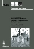 Cover: Produktionsstrategie f&uuml;r das 21. Jahrhundert - Springer