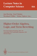 Cover: Higher-Order Algebra, Logic, and Term Rewriting - Springer