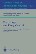 Cover: Fuzzy Logic and Fuzzy Control - Springer