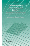 Cover: Optimization in Economics and Finance - Springer
