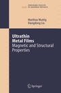 Cover: Ultrathin Metal Films - Springer