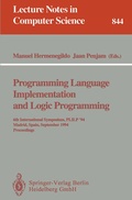 Cover: Programming Language Implementation and Logic Programming - Springer