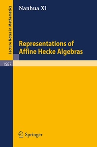 Abbildung von: Representations of Affine Hecke Algebras - Springer