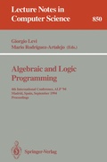 Cover: Algebraic and Logic Programming - Springer