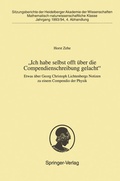 Cover: "Ich habe selbst offt &uuml;ber die Compendienschreibung gelacht" - Springer