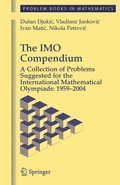 Cover: The IMO Compendium - Springer